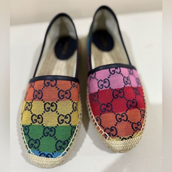 Gucci Multicolor Espadrilles Rainbow flats - Picture 3 of 11